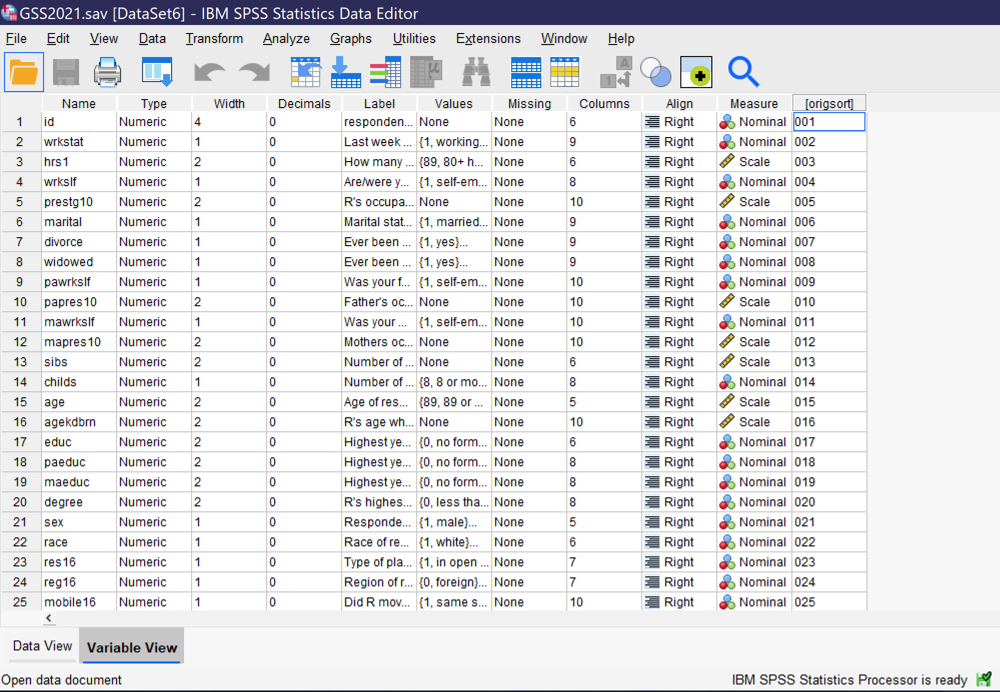 SPSS Data Analysis