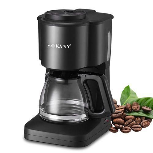 Sokany CM-108S Coffee Maker With Auto Pause And Glass Carafe 12-Cups Coffee Maker with Easy On/Off Switch, Easy Pour, Non-Drip Carafe with Removable Filter Basket, Black