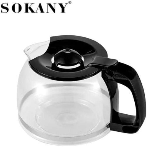 Sokany CM-108S Coffee Maker With Auto Pause And Glass Carafe 12-Cups Coffee Maker with Easy On/Off Switch, Easy Pour, Non-Drip Carafe with Removable Filter Basket, Black - Image 2