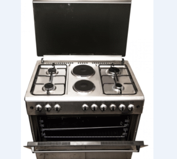 Westpoint Cooker 4 Gas Burners, 2 Electric Plates, 60x60cm, Electric Oven, – WCLR9642E0X